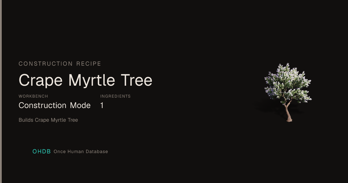 Crape Myrtle Tree