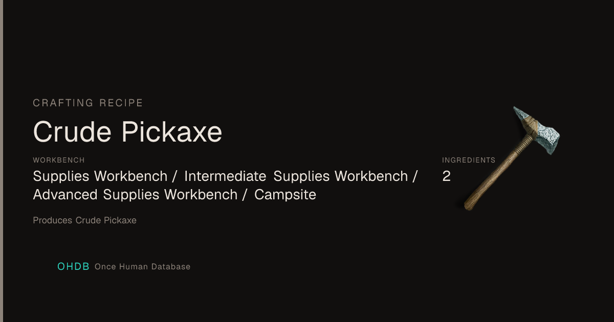Crude Pickaxe