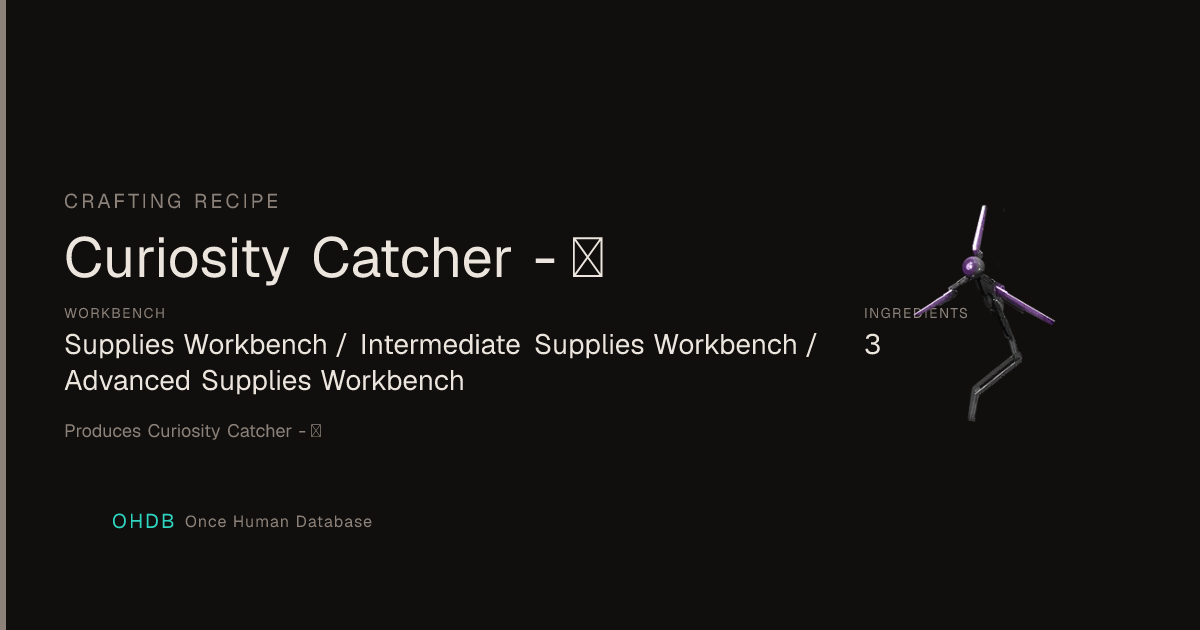 Curiosity Catcher - Ⅰ
