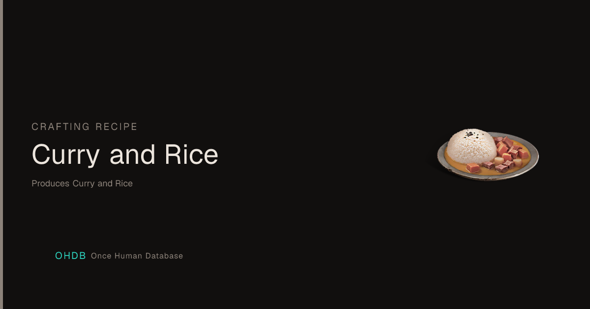 Curry and Rice