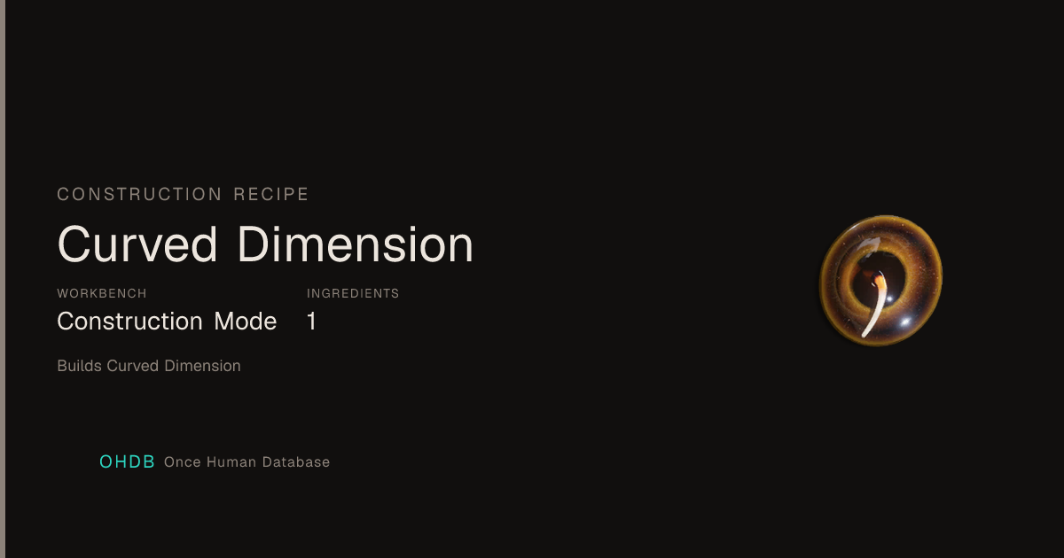 Curved Dimension