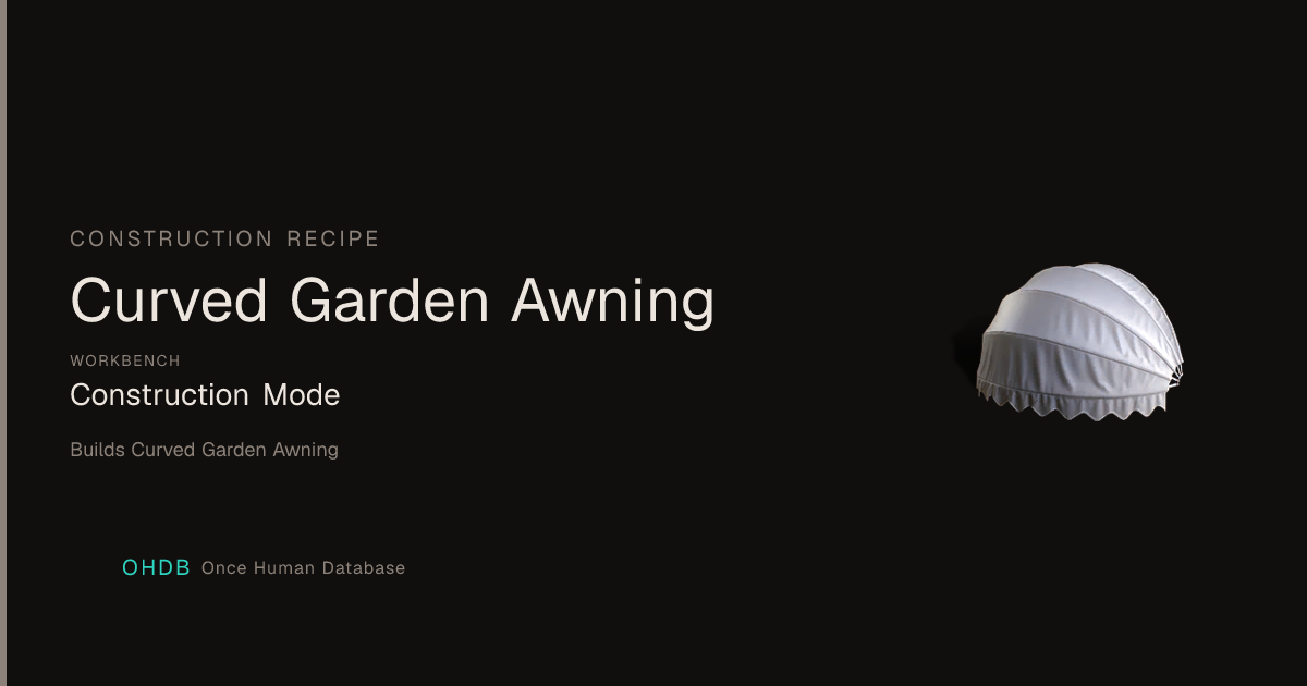 Curved Garden Awning