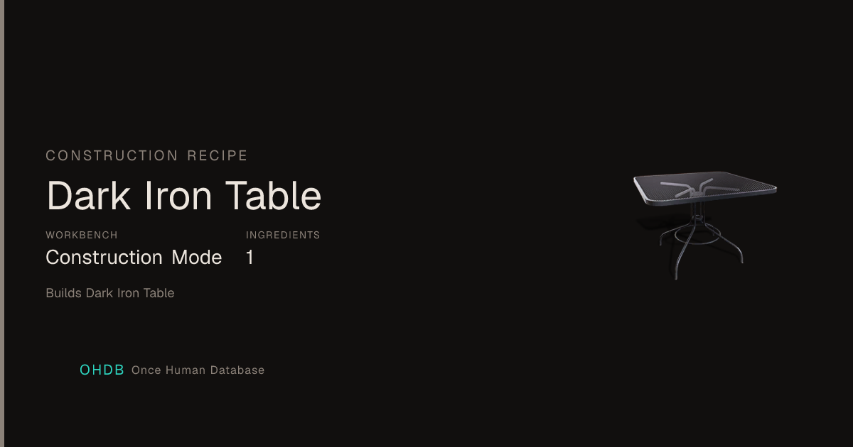 Dark Iron Table