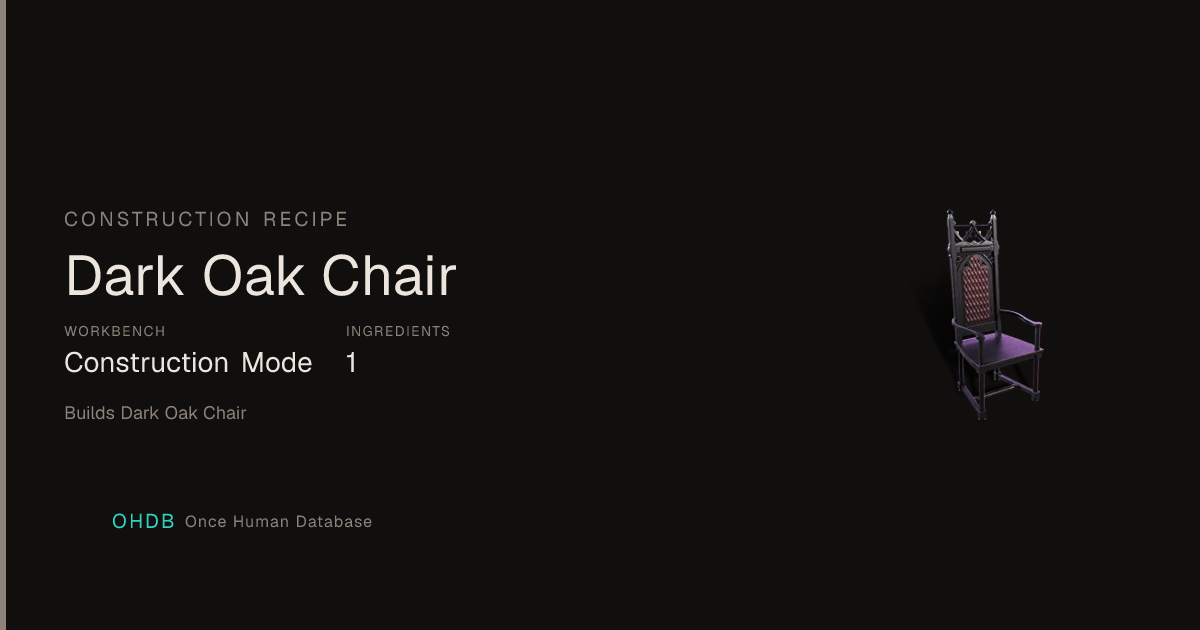 Dark Oak Chair