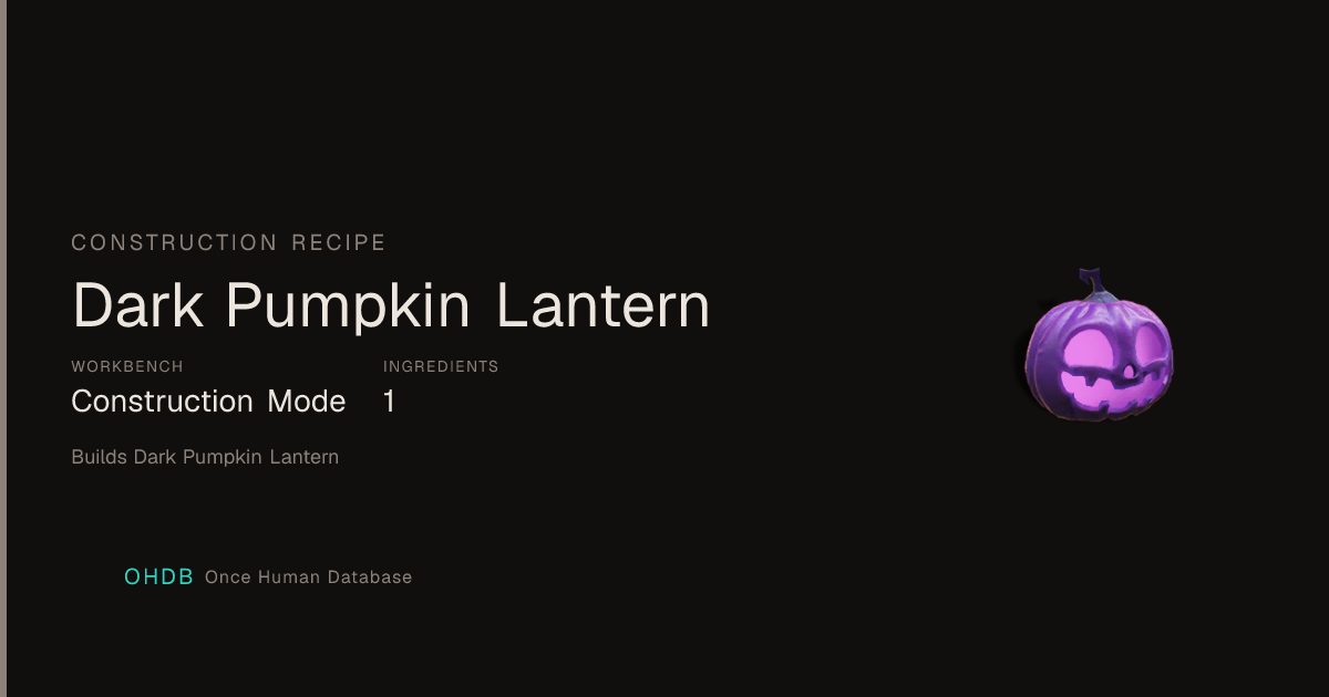 Dark Pumpkin Lantern