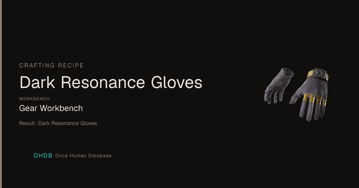 Dark Resonance Gloves