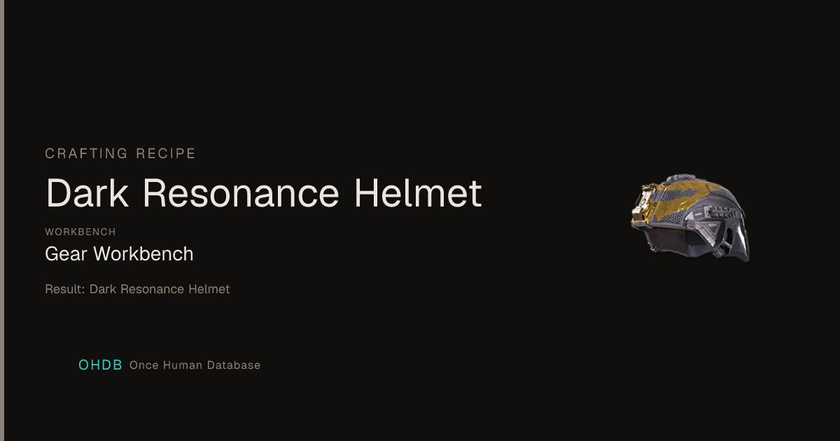 Dark Resonance Helmet