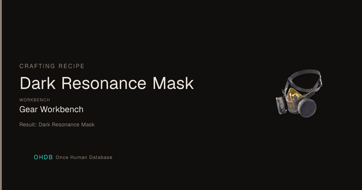 Dark Resonance Mask