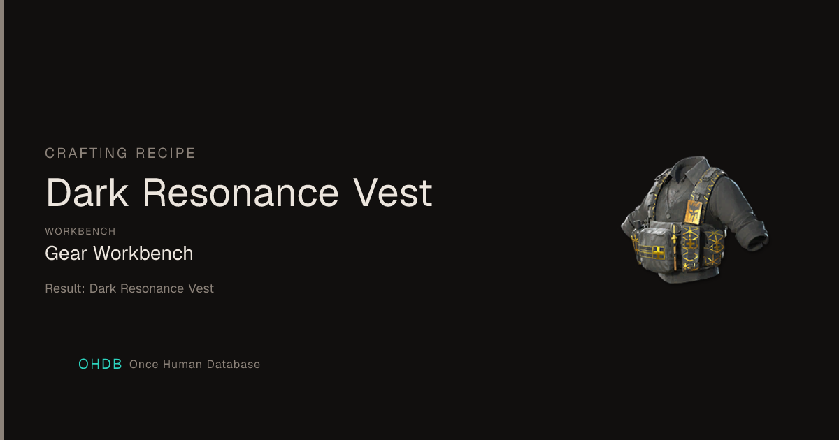 Dark Resonance Vest