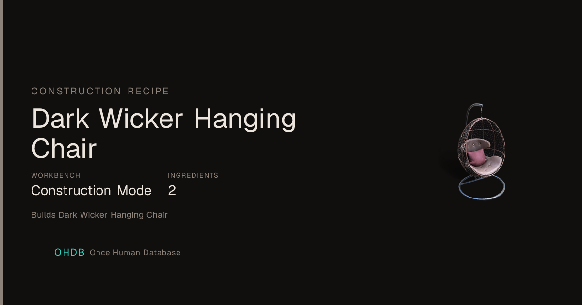Dark Wicker Hanging Chair