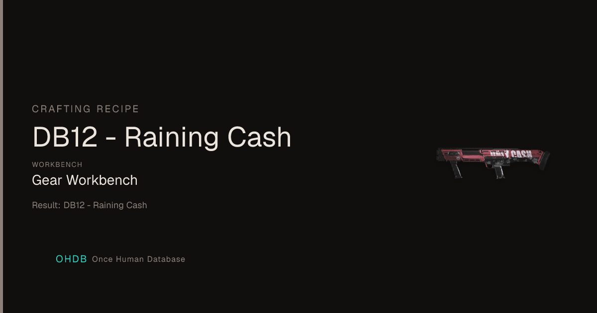 DB12 - Raining Cash