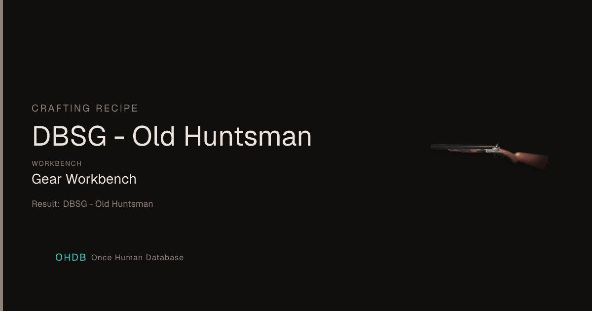 DBSG - Old Huntsman