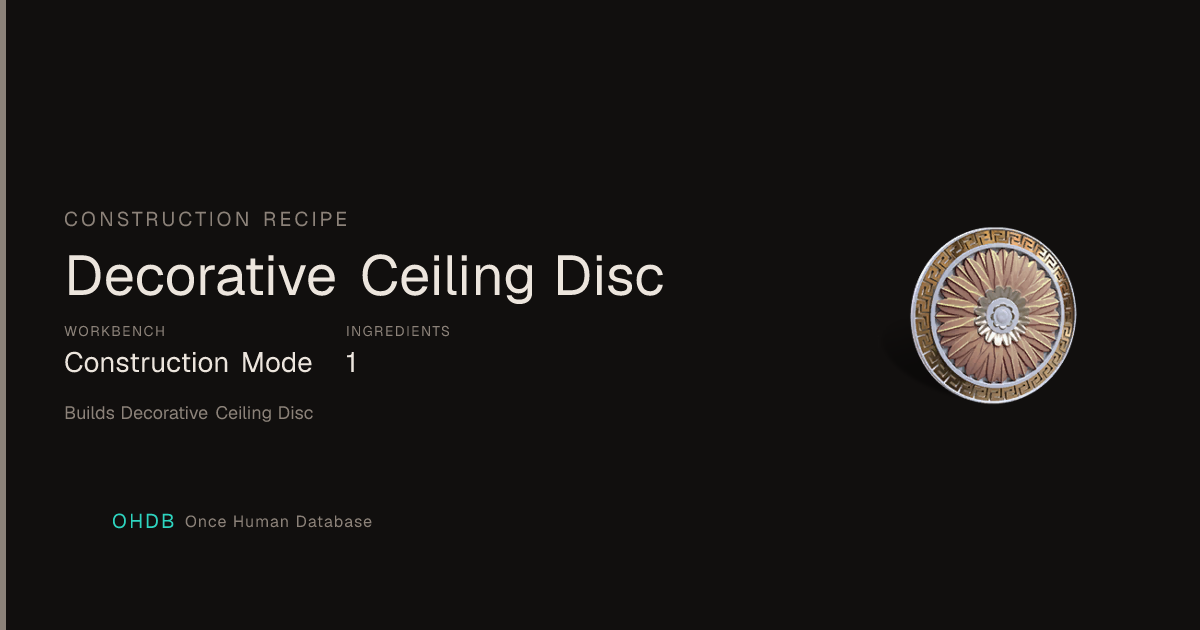 Decorative Ceiling Disc