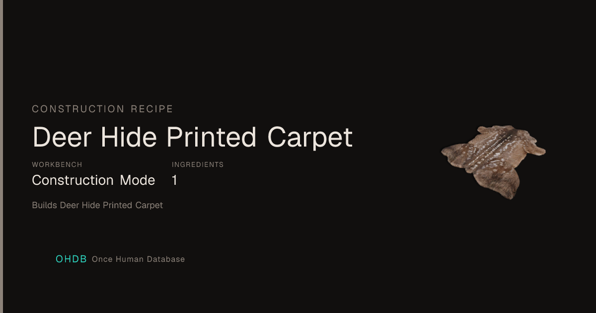 Deer Hide Printed Carpet