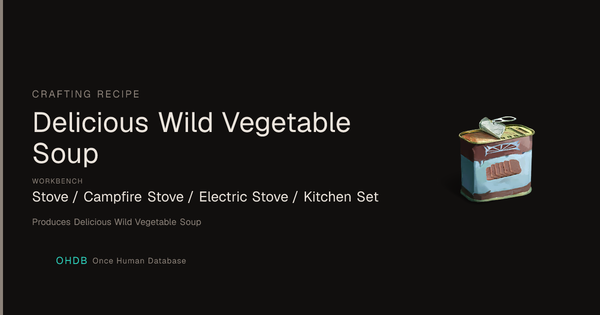 Delicious Wild Vegetable Soup