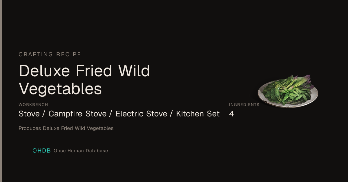 Deluxe Fried Wild Vegetables