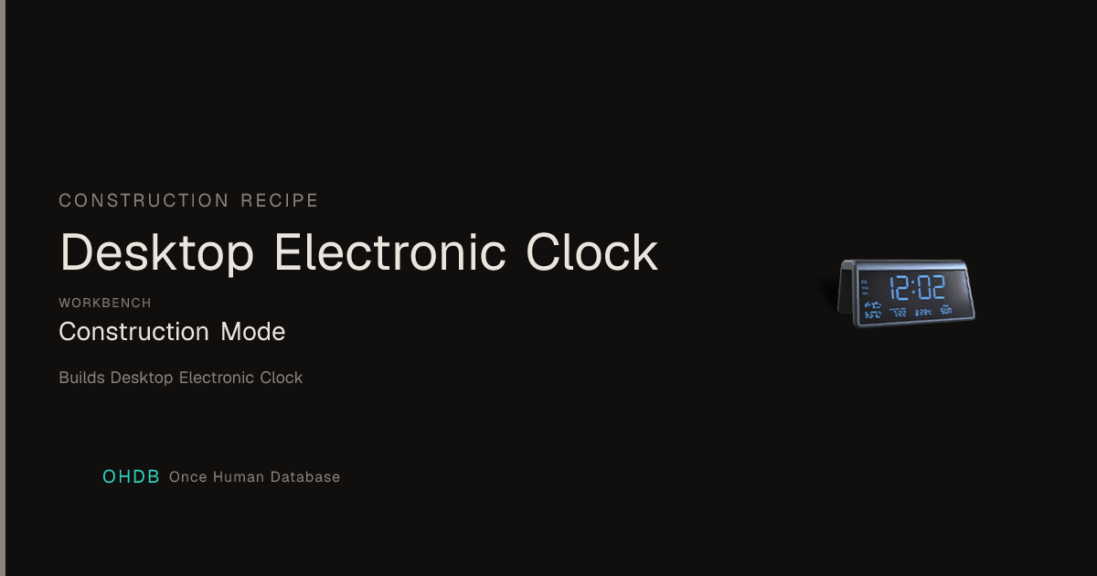Desktop Electronic Clock