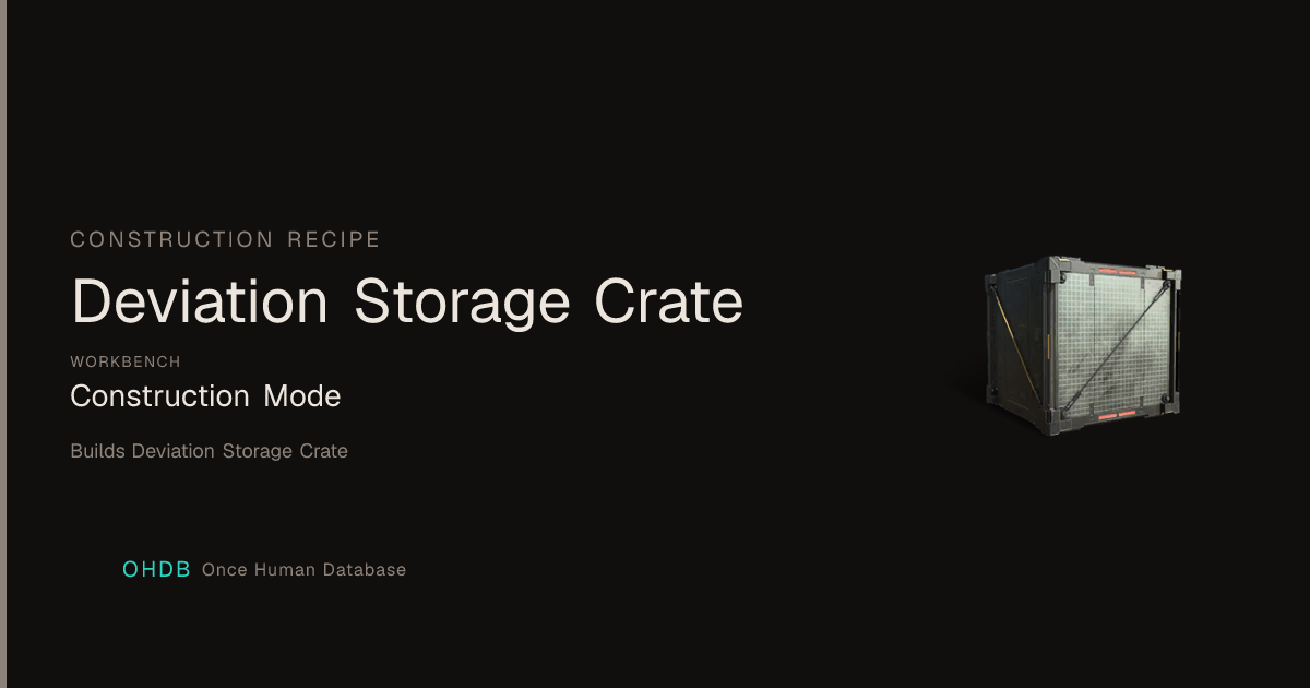 Deviation Storage Crate