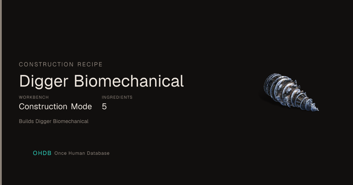 Digger Biomechanical