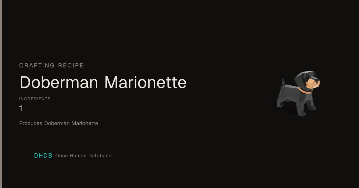Doberman Marionette