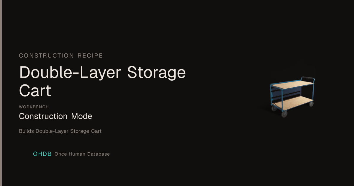 Double-Layer Storage Cart