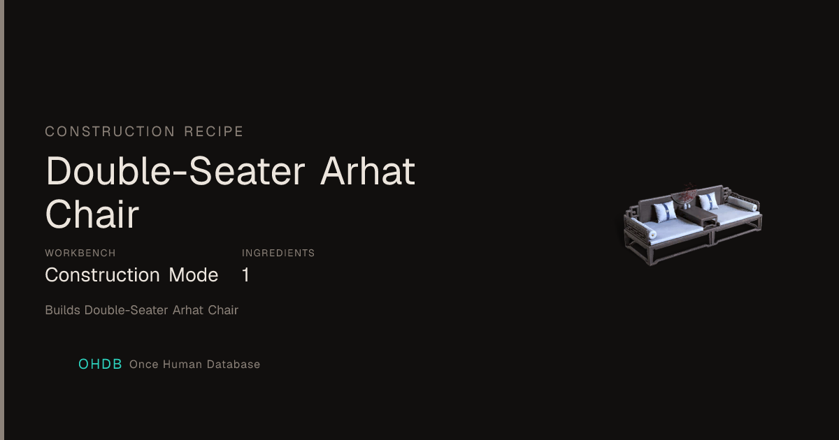 Double-Seater Arhat Chair