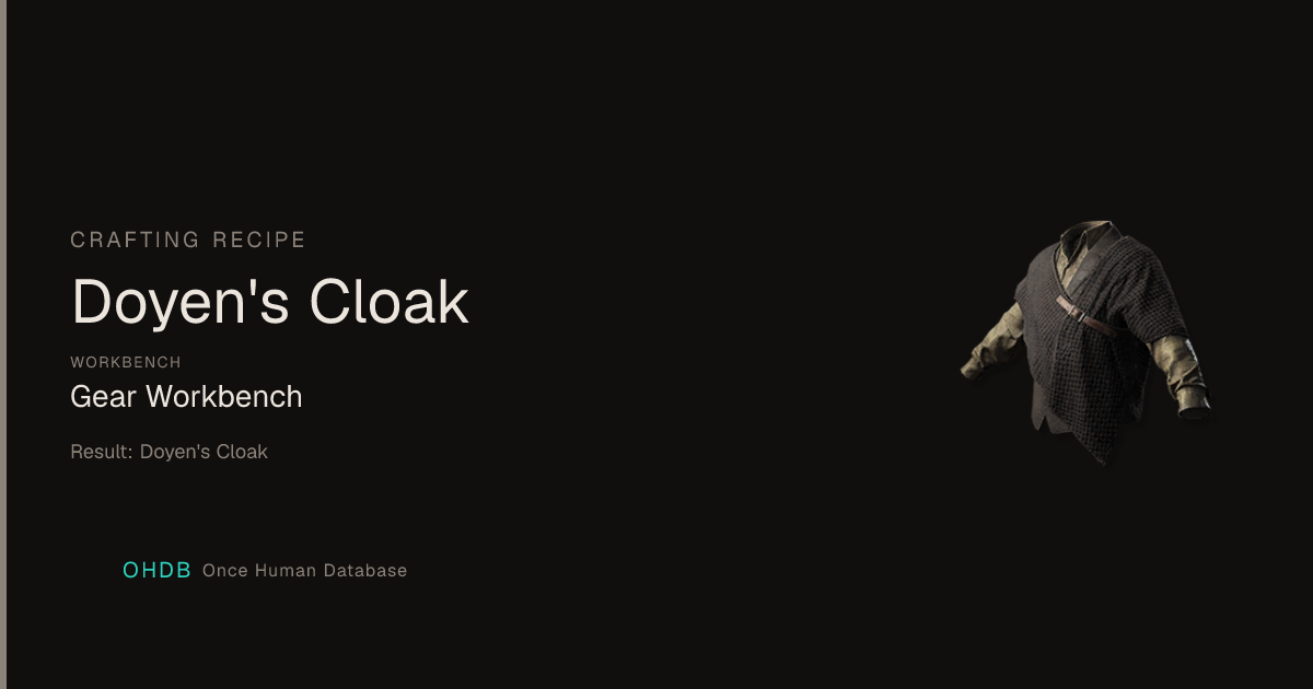 Doyen's Cloak