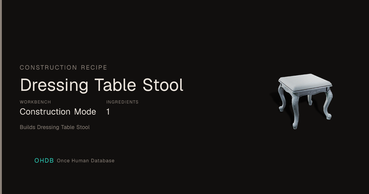 Dressing Table Stool