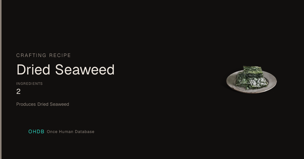 Dried Seaweed
