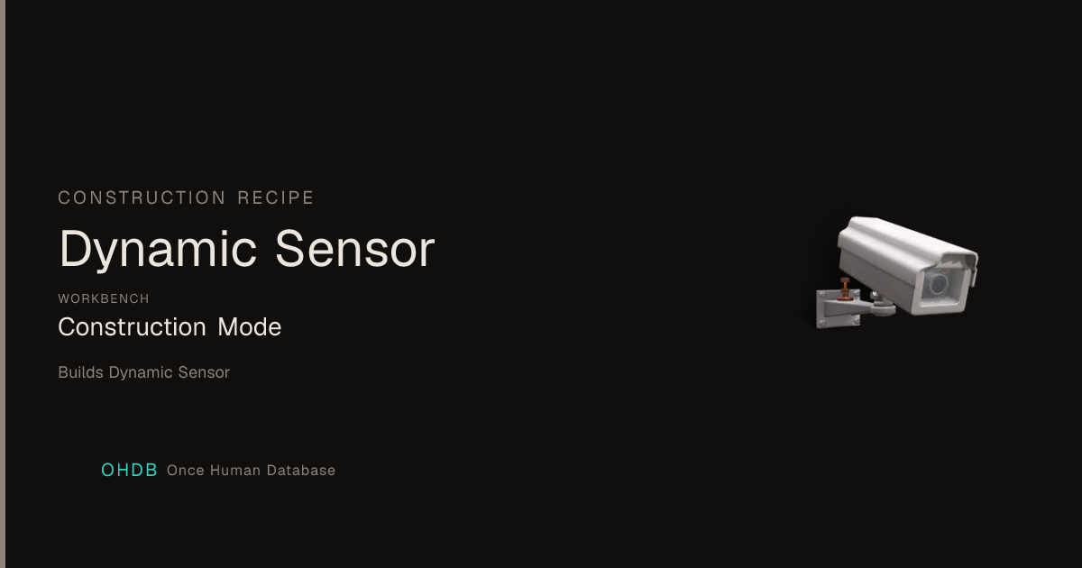 Dynamic Sensor