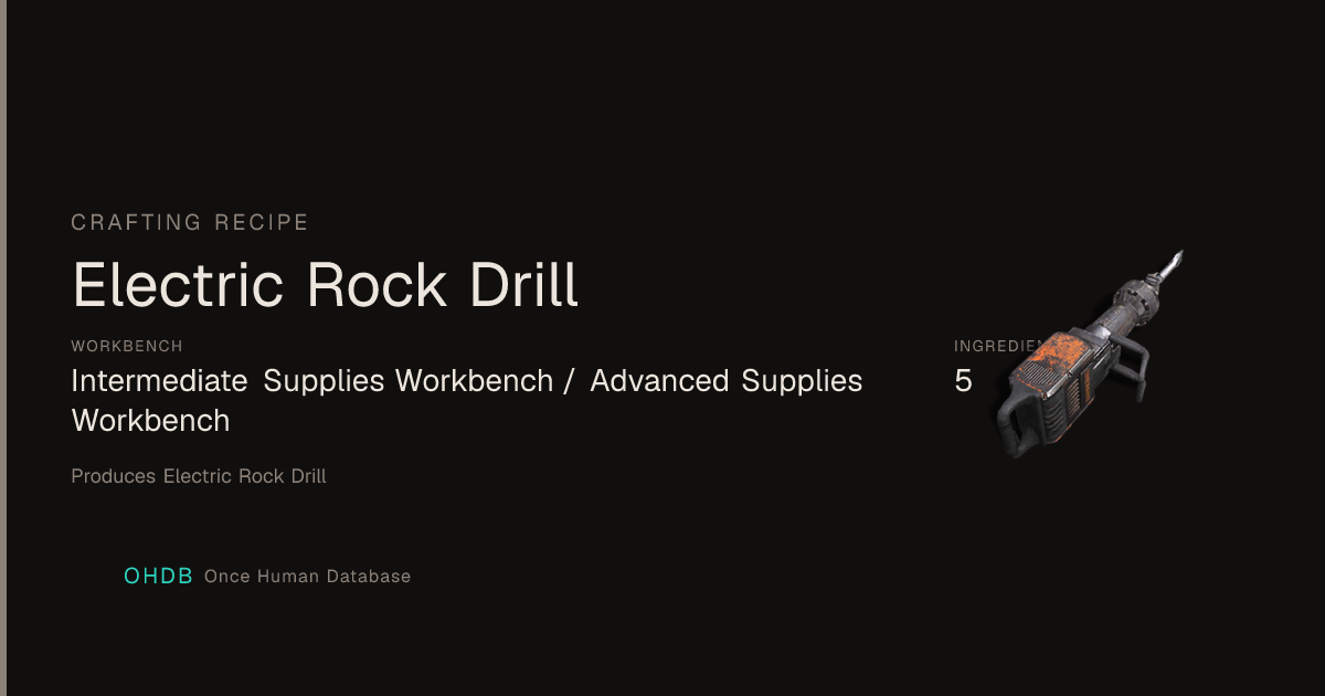 Electric Rock Drill