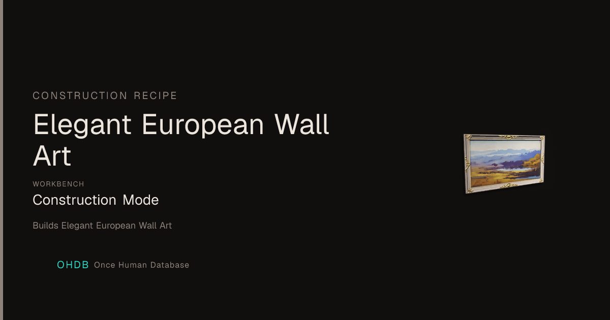 Elegant European Wall Art