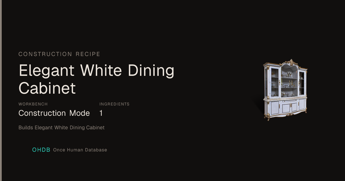 Elegant White Dining Cabinet