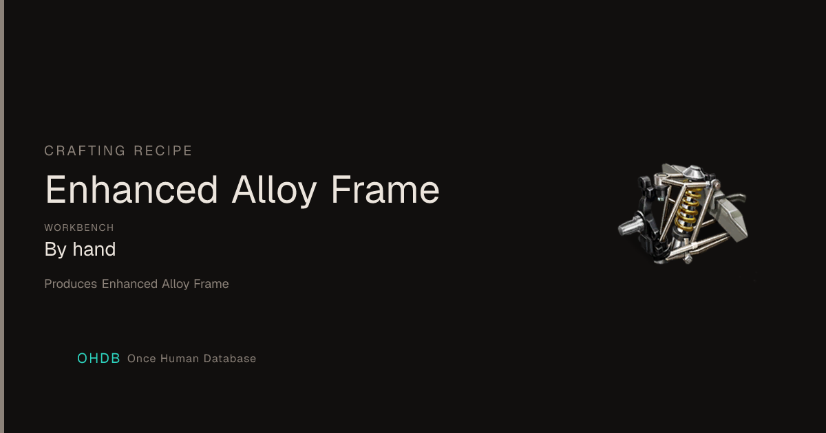Enhanced Alloy Frame