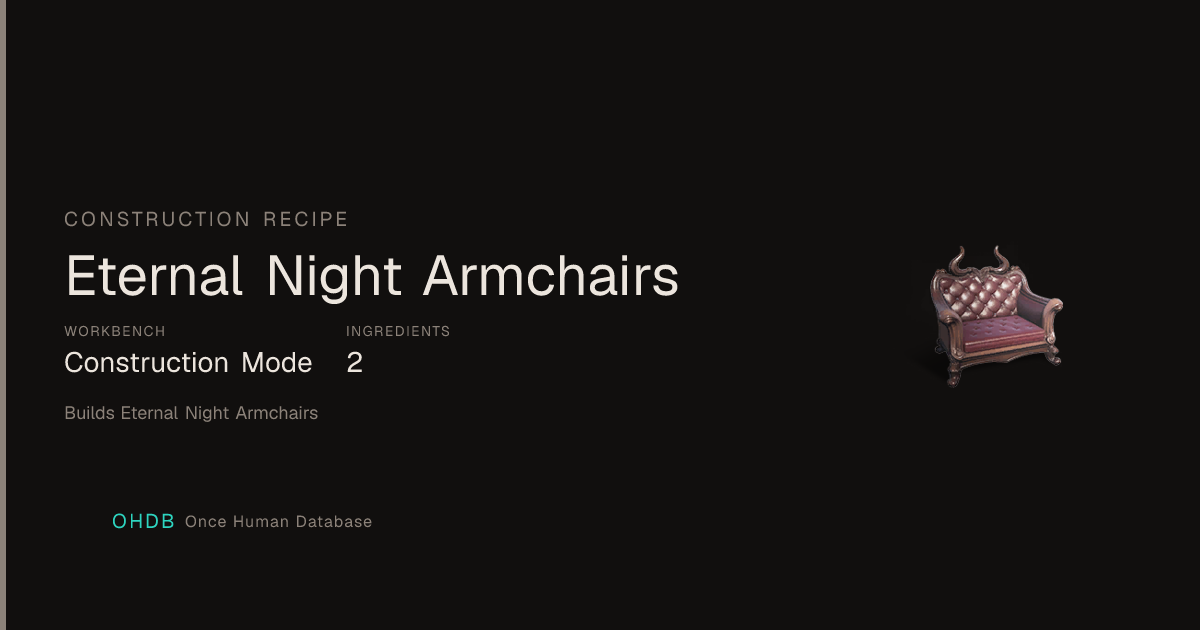 Eternal Night Armchairs