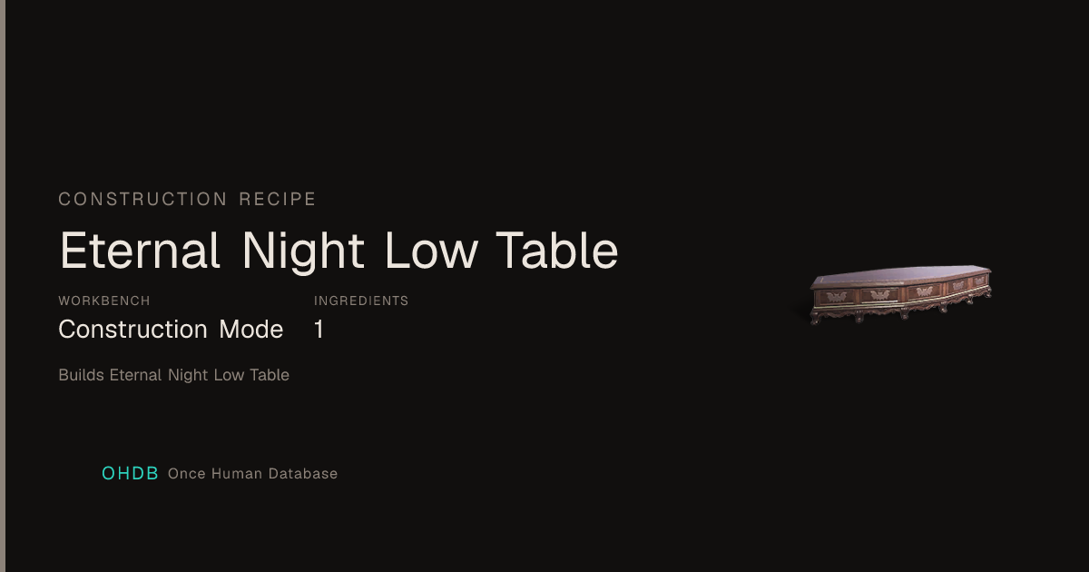 Eternal Night Low Table