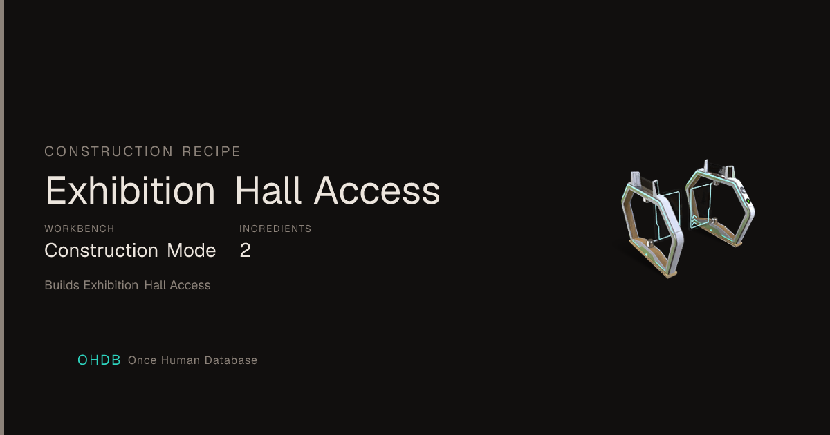Exhibition Hall Access