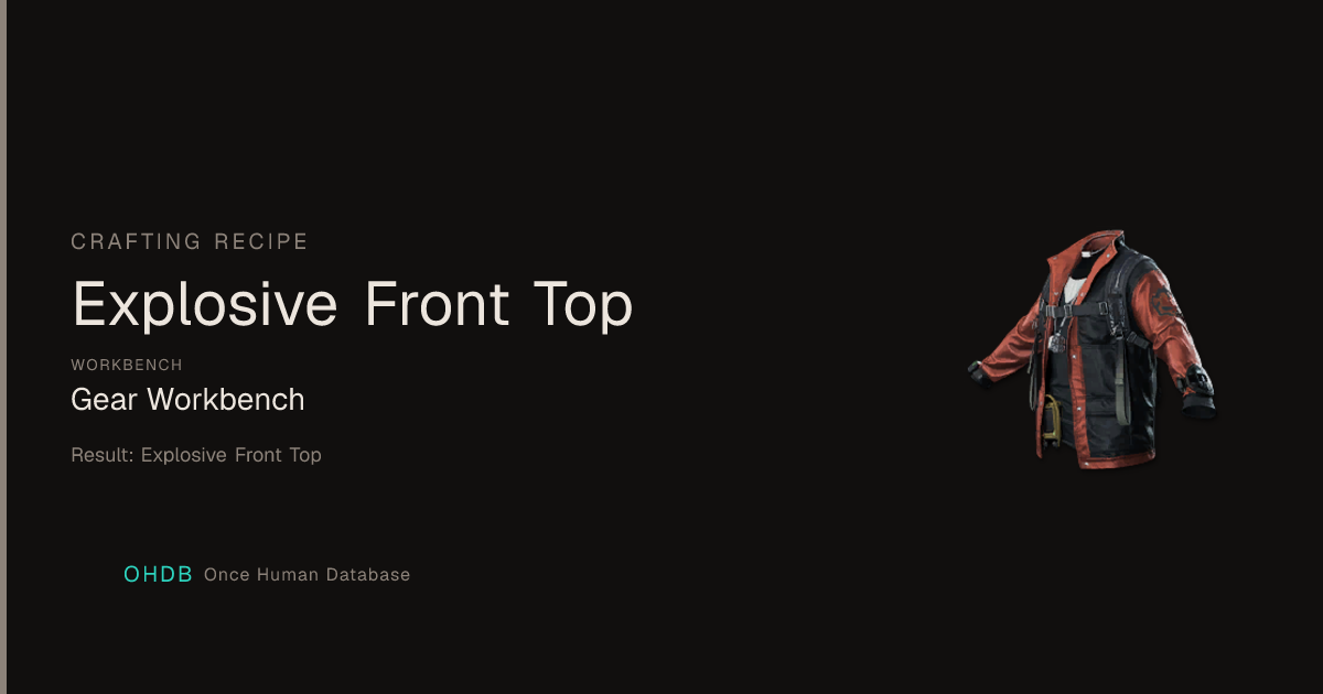 Explosive Front Top