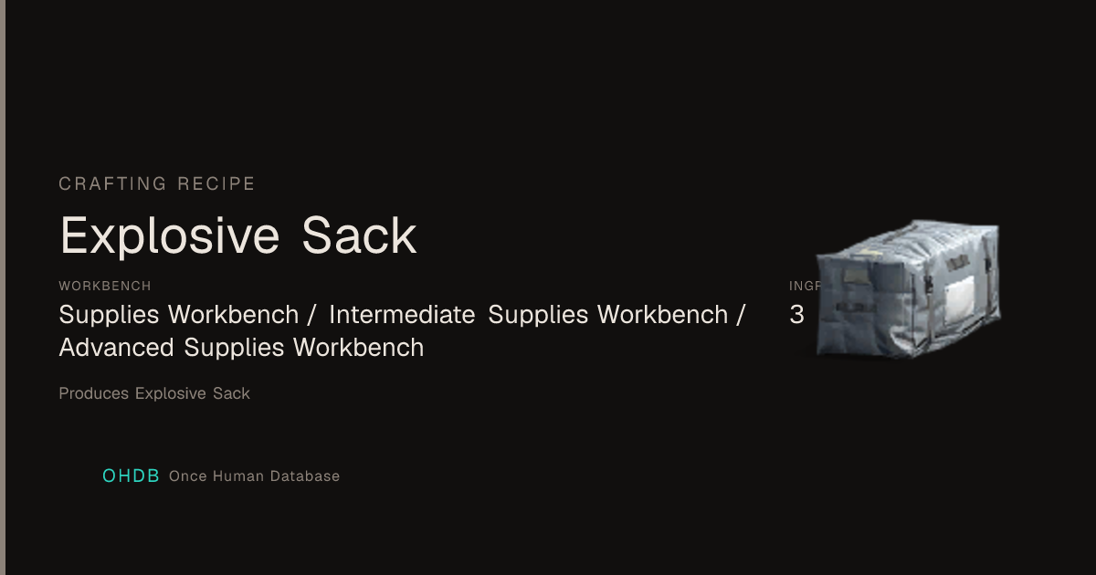 Explosive Sack