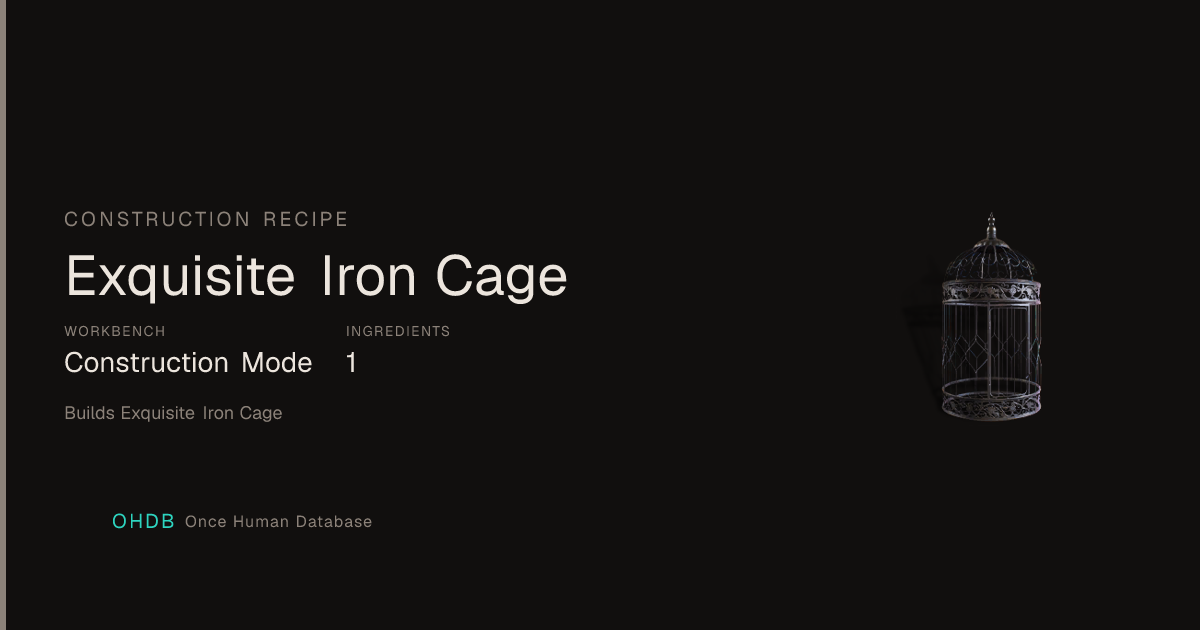 Exquisite Iron Cage