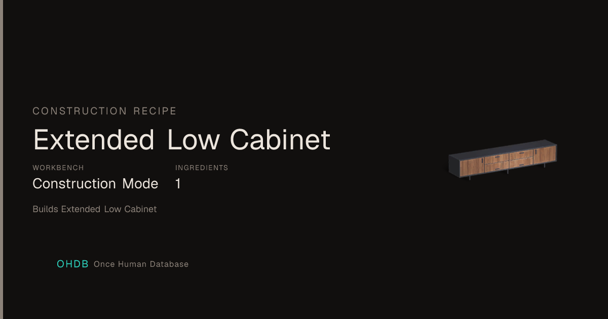 Extended Low Cabinet