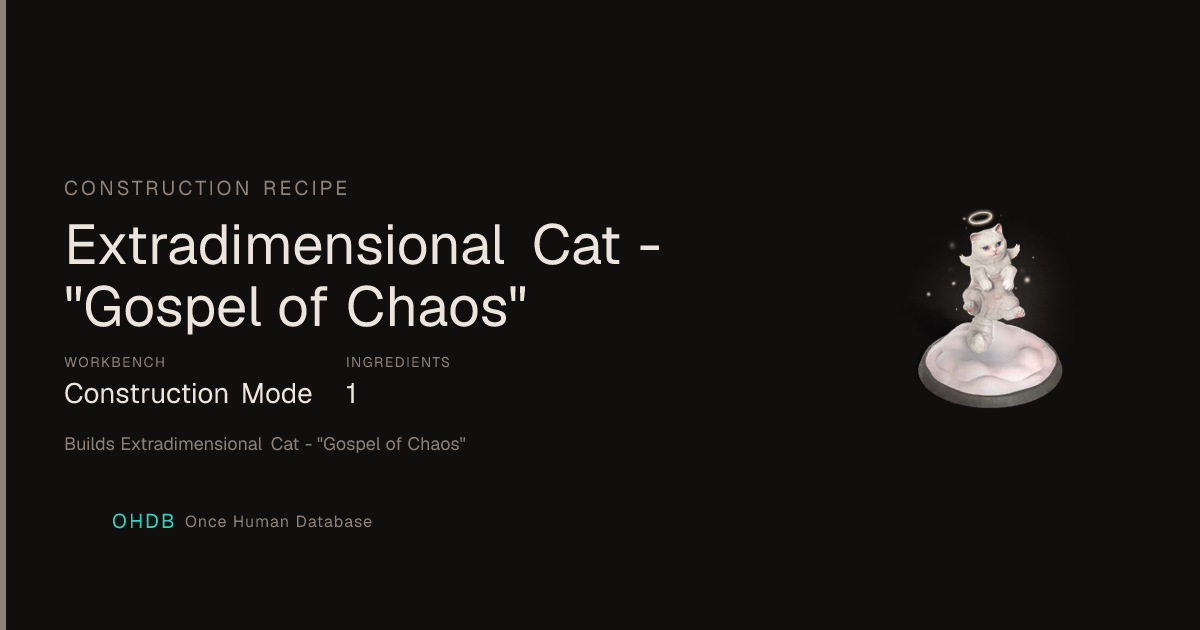 Extradimensional Cat - "Gospel of Chaos"