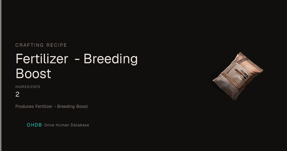 Fertilizer - Breeding Boost