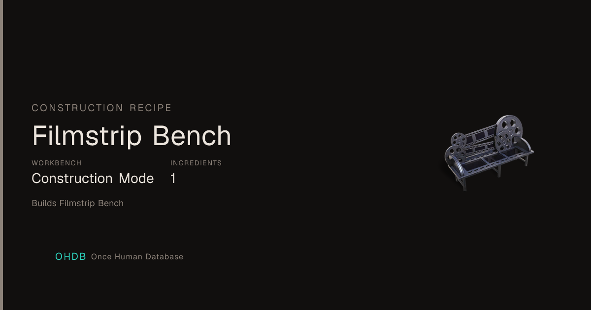 Filmstrip Bench