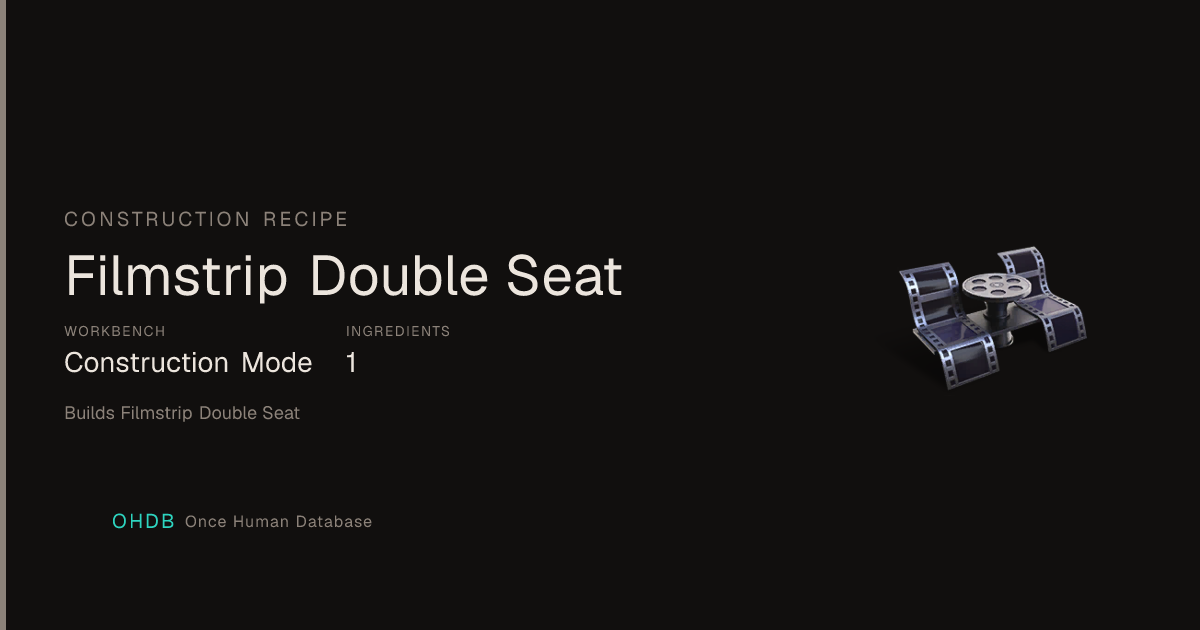 Filmstrip Double Seat