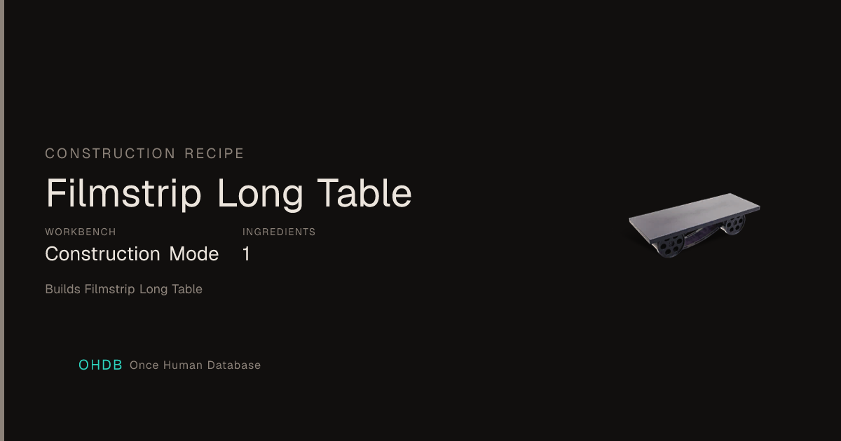 Filmstrip Long Table