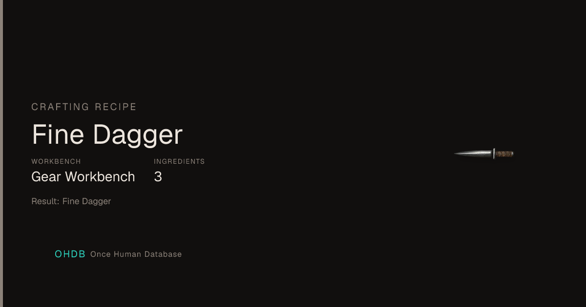Fine Dagger