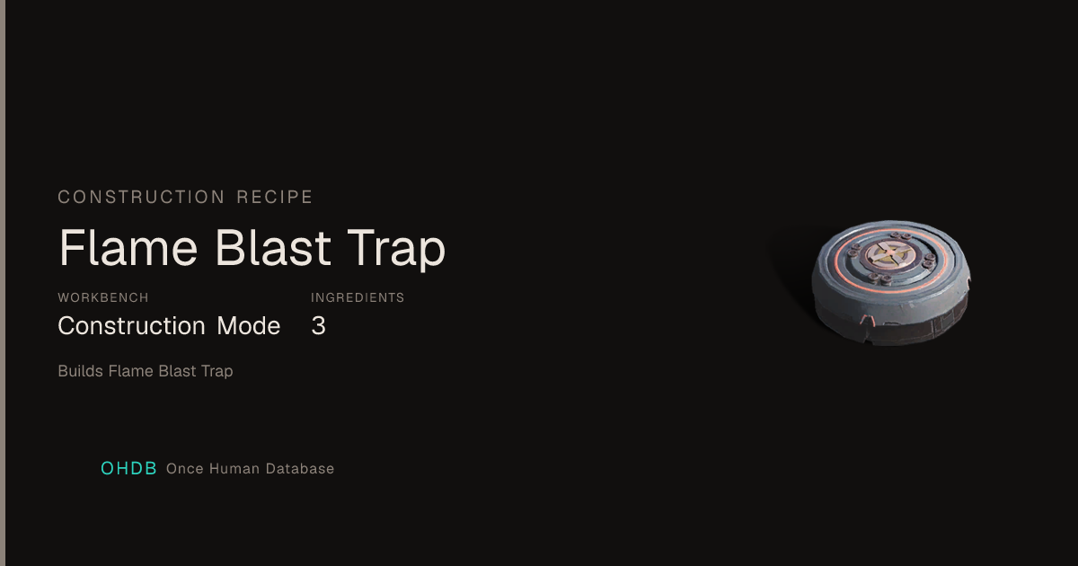 Flame Blast Trap