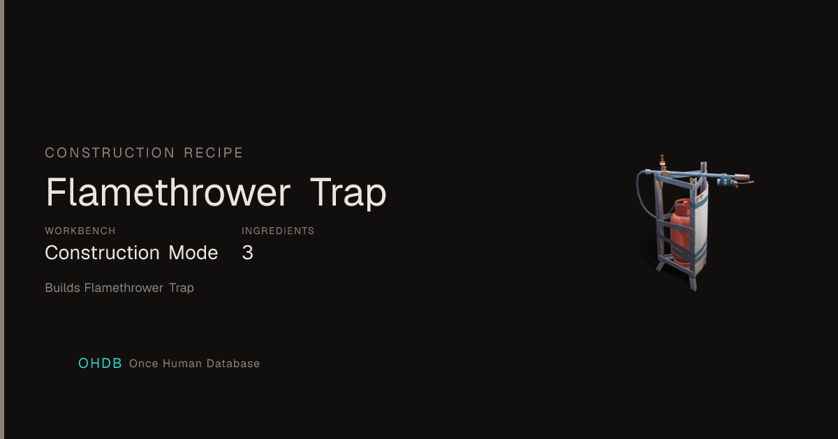 Flamethrower Trap