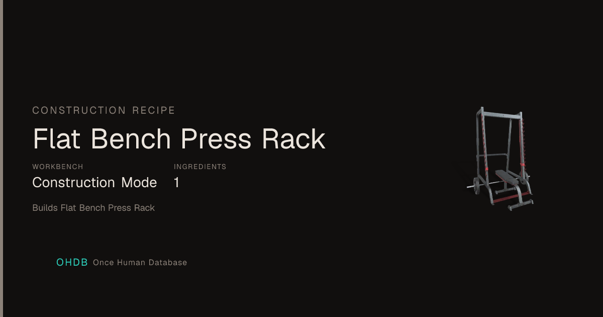Flat Bench Press Rack